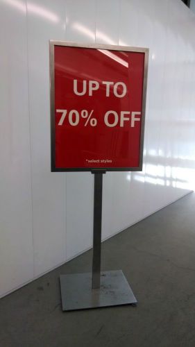 Large Metal Freestanding Poster/Sign Holder @5ft tall Two Way Display