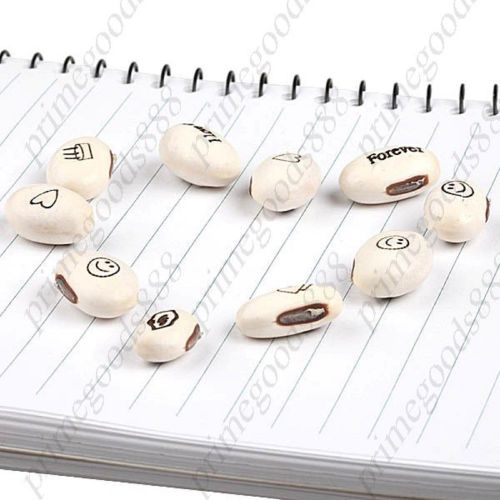 Romantic White Wishing Magic Beans Seeds Plant Growing Assorted Messages Words
