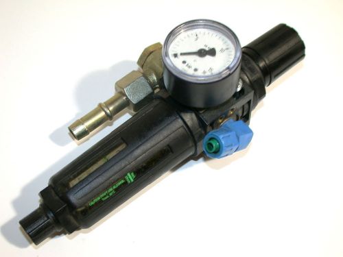 Pneumax air regulator filter 1/4&#034; npt w/ gage 1710b.b.d.p. (3 available) for sale