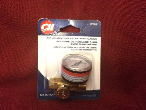 CH Air Adjusting Valve with Gauge 1/4&#034; (6,4mm)  NEW Brass FREE SHIPPING