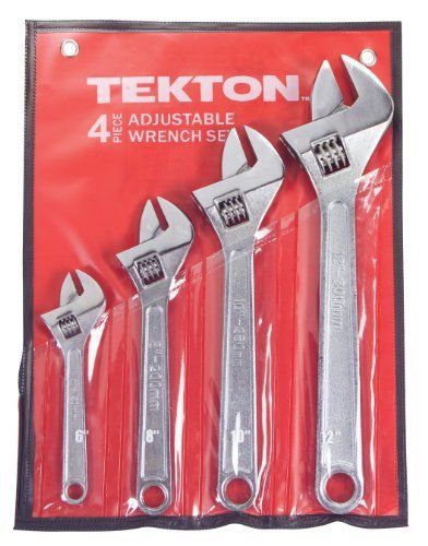 TEKTON 2291 Adjustable Wrench Set  4-Piece
