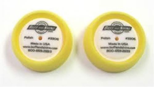 Buff and shine 3” yellow cutting foam pad 2 per pack for sale