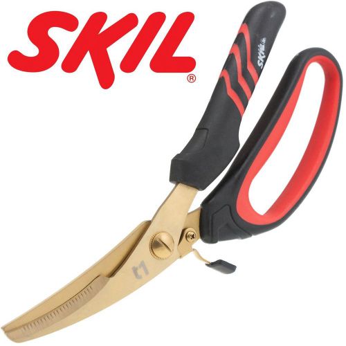 Skil 9.5” titanium spring scissors ergonomic multi-purpose heavy utility blade for sale