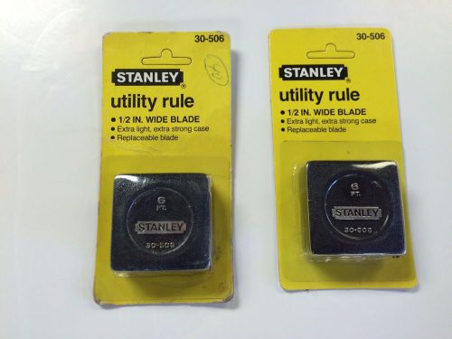 Stanley 30-506  6-Foot Vintage Tape Measure, Lot of 2,  1/2&#034; Blade Width, NOS