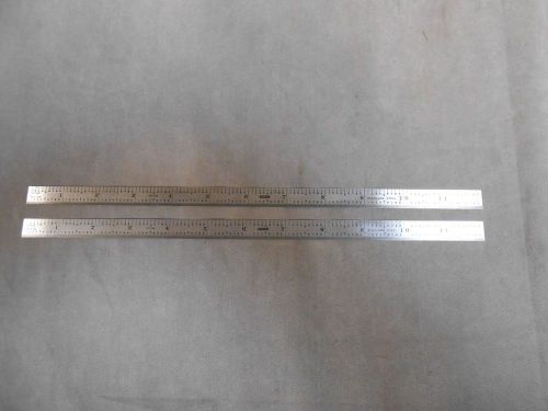LOT &#034;2&#034; General Tool Company CF 1216  Stainless Steel 12&#034;  Machinist Ruler
