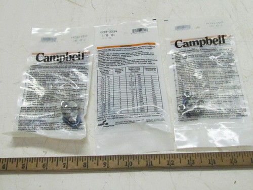 Campbell 699-0234 1/8&#034; wire rope cable clamp lot of 3 for sale