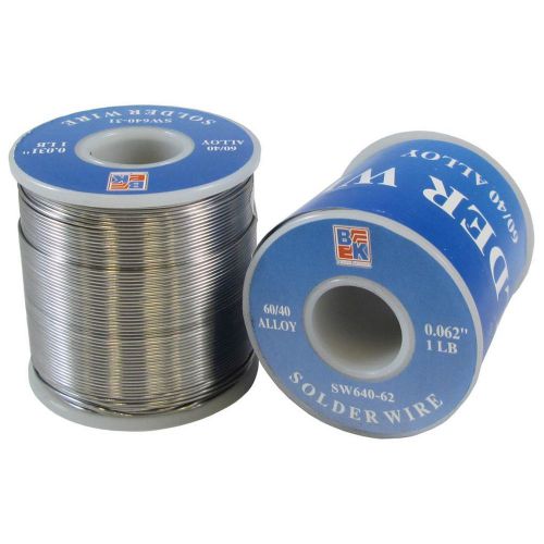 Bk sw640-62 rosin flux solder wire 60/40 alloy .062&#034; diameter 1 lb spool for sale