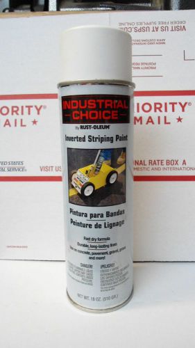 Rustoleum 18 Oz White Industrial Choice Inverted Striping Paint Spray LOT of 3