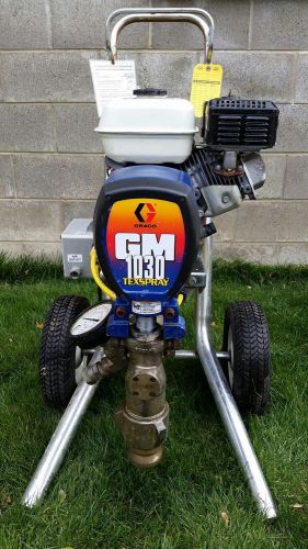 Graco gas powered airless texture sprayer gm 1030 texspray with hoses and gun for sale