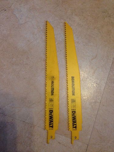 TWO DEWALT BI-METAL DT2307 RECIPROCATING DEMOLITION BLADES 4.2MM