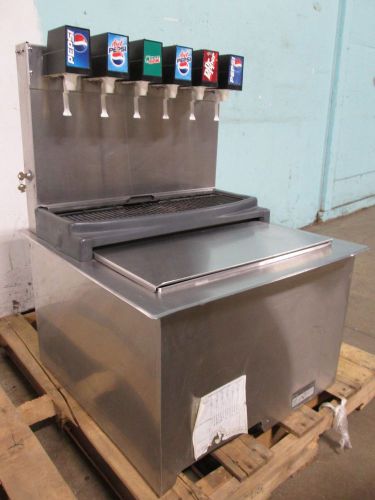 &#034;servend&#034; commercial drop-in insert 6 heads soda dispenser w/cold plate ice bin for sale