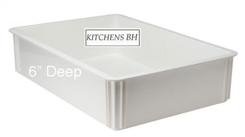 Lot of six - 6&#034; deep pizza dough boxes - dough trays - 6&#034; deep - self-stacking for sale