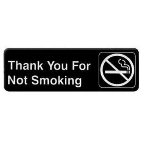 Thunder Group PLIS9318BK &#034;Thank You for Not Smoking&#034; Information Sign with Sy...
