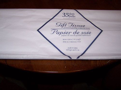 2 PKGS.OF 40 SHEETS EACH  TISSUE PAPER 20&#034; X 20&#034; FOR 80 SHEETS ALL WHITE