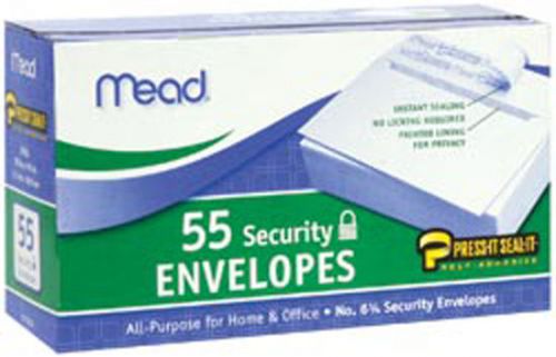 Boxed Peel &amp; Stick Envelopes 3-5/8&#034;X6-1/2&#034; 55/Pkg-Security #6