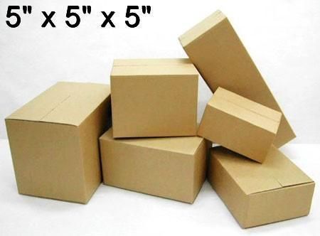 25 - 5&#034;x5&#034;x5&#034; Corrugated Boxes Cardboard Shipping Storage Cartons 5 x 5 x 5