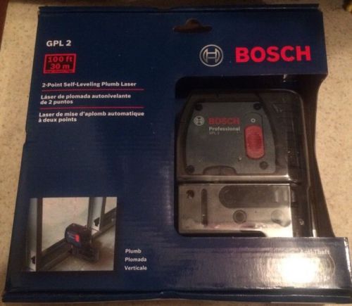 Bosch GPL2 2-Point 100ft/30m Self Leveling Plumb Laser Level NEW sealed