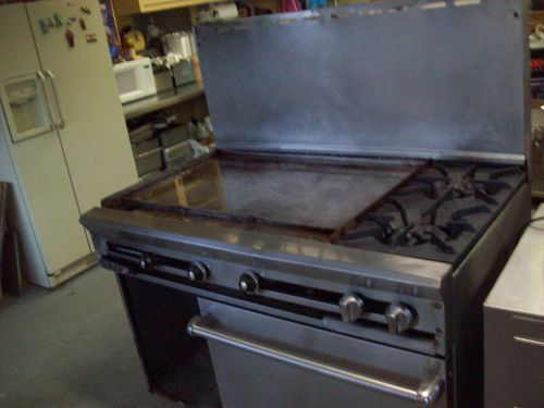 COMBO FLAT TOP STOVE AND 2 BURNER GAS UNIT