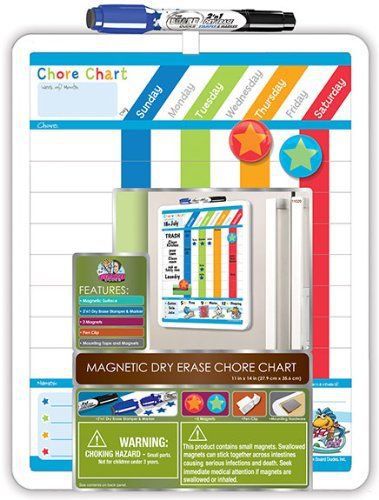 NEW Magnetic Dry Erase Chore Chart 11x14 w/Reward Magnets