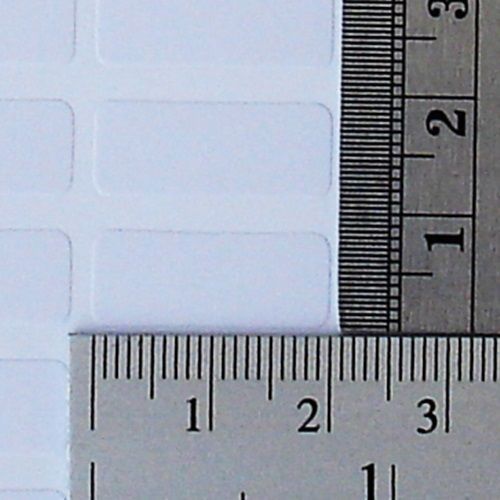 2,400 Small White Sticky Labels 8x20 mm Price Stickers, Tags Blank Self Adhesive