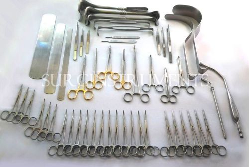 Basic laparotomy set of 108 pcs surgical instruments - surgery medical doctor for sale