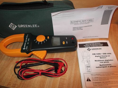 NEW Greenlee CM-1300 1000A AC Clamp meter  with case and manual FREE SHIPPING