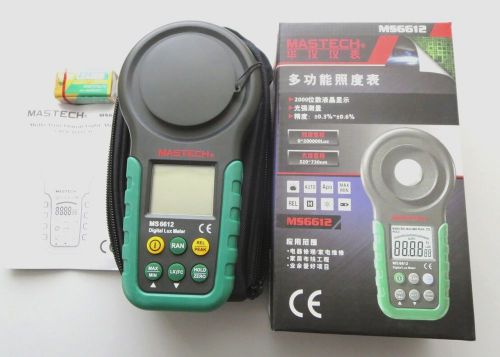 Mastech ms6612  digital lux / fc meter multi-functional light meter 0-2000 00lux for sale