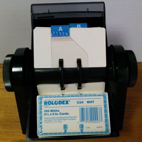 Rolodex with A-Z Index plus Blank Cards 2 1/4 x 4 in white