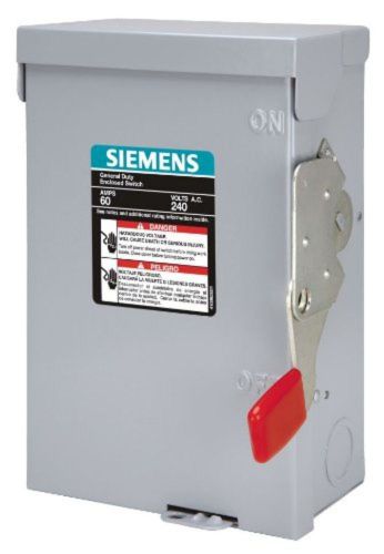 Siemens lnf222r 60 amp, 2 pole, 240-volt, non-fused, outdoor rated for sale