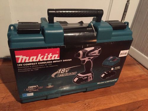 NEW MAKITA LXDT04CW CORDLESS COMPACT DRIVER DRILL LITHIUM ION KIT WITH CASE