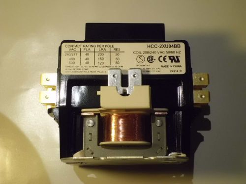 NEW Hartland Control 2 pole contactors HCC-2XU04BB 40FLA 50A Res Coil 208/240VAC