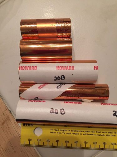 5 rolls howard foil for hot stamping machine imprint copper 20b kingsley lot for sale