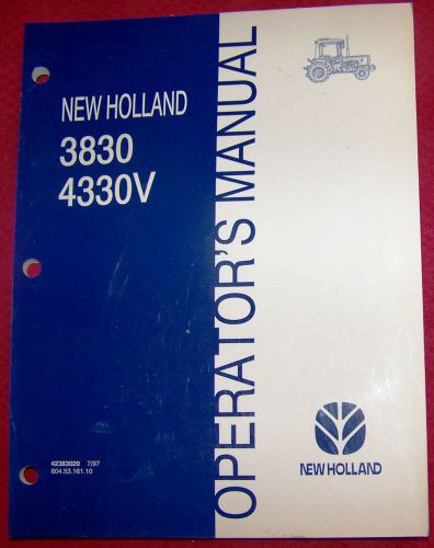 New Holland operator&#039;s manual 3830 &amp; 4330V tractor
