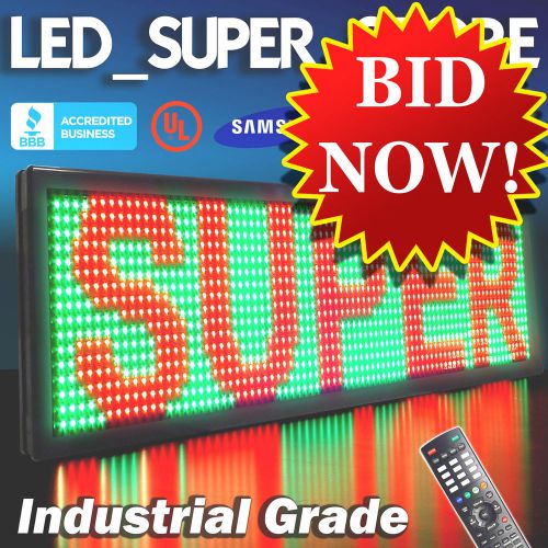 Led super store™ 22&#034; x 60&#034; tricolor rgy p30 programmable outdoor message sign for sale