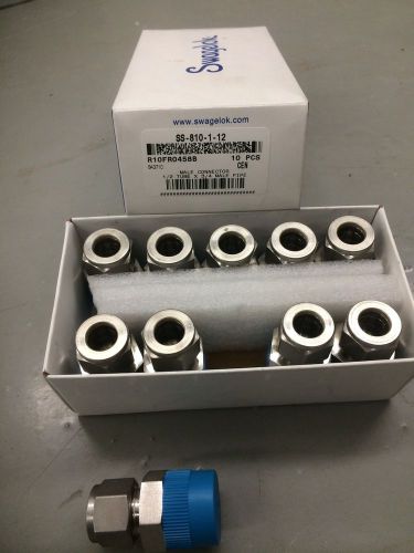 Swagelok Male Connector, 1/2 Tube x 3/4 NPT SS-810-1-12 Box of 10