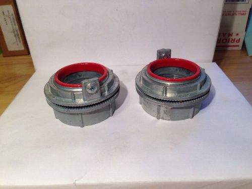 LOT OF 2 NOS Myers Ground Hub SCRU-TITE 2&#034; STG-6 Zinc Water Tight Cooper Hinds