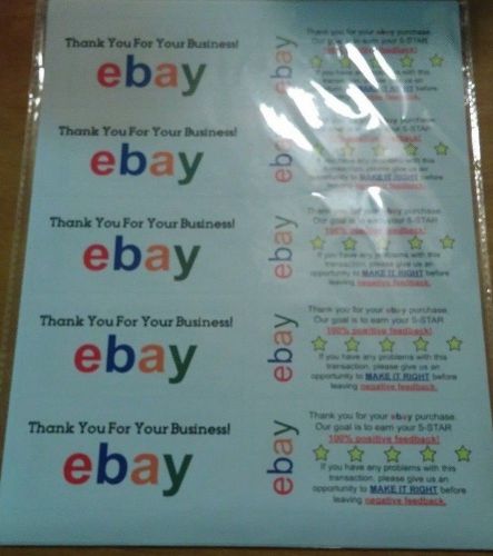 Ebay Thank You Laser Sample Pack