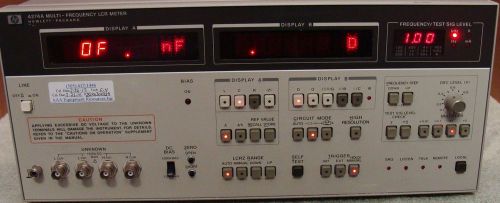 Hp - agilent 4274a multi-frequency lcr meter w/ manual!  calibrated ! for sale