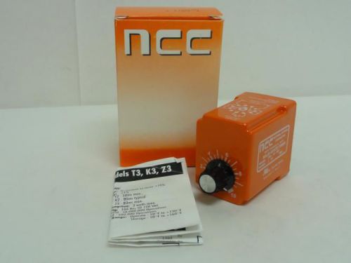 151083 New In Box, NCC T3K-10-461 Timer Relay, 120V, 10A, 0.01s-10s, Off Delay