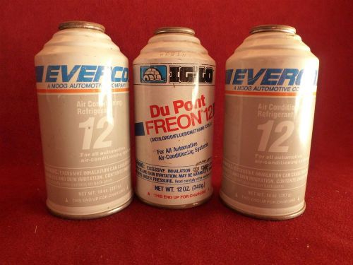 Lot of (3) cans of R12 Refrigerant by Freon R-12 nice