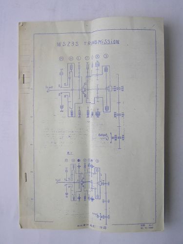 Vintage KOMATSU WS23S Motor Scraper Specifications Transmission