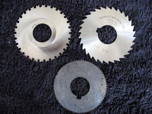 3 various metal working slitting cutting saw blades