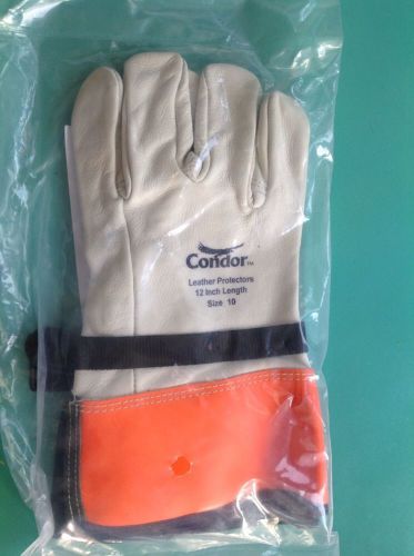 Electrical Glove Protector, 12 Inch, Tan/Orange/Black,CONDOR, Leather Protectors