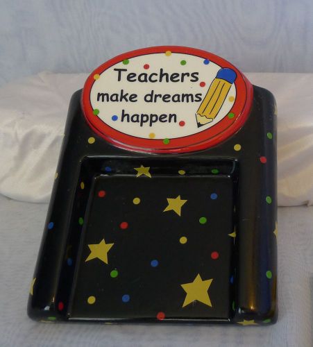 Ganz Teachers Make Dreams Happen Ceramic Post It Note Pad Holder