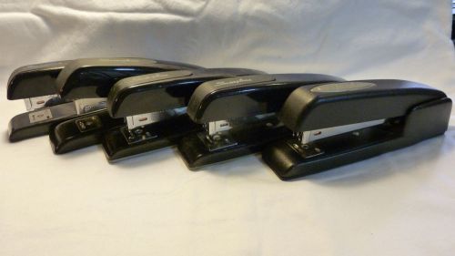 5 Vintage Swingline Stapler - All Black Heavy Duty Desk Staplers