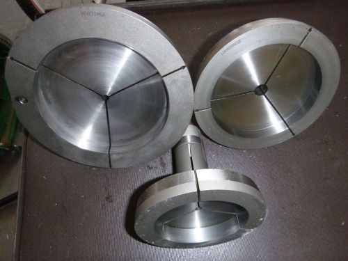 Lot of 3 HARDINGE 5C Machinable PIE JAW / STEP COLLETS - 4 1/4&#034;, 5 1/4&#034;, 6 1/4&#034;