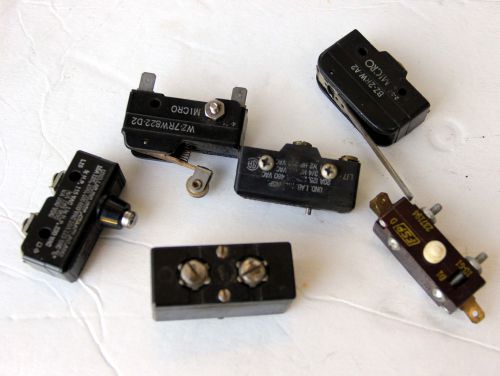 Vintage Lot Micro Switch various Manufacturers