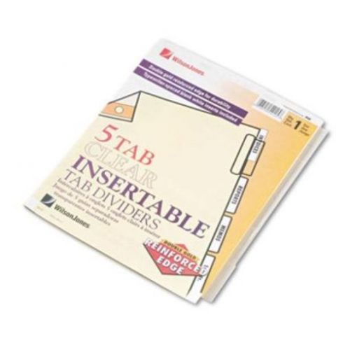 NEW Gold Pro Insertable Tab Index  Clear 8-Tab  Letter  White Sheets
