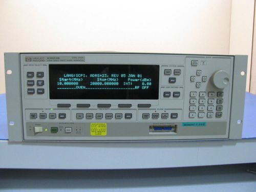 Agilent 83630L Synthesized Swept CW Generator, 10 MHz to 26.5GHz, OP 001, 008