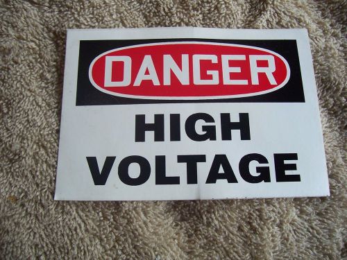 Lot of 6 danger high voltage decal sticker sign   5&#034;x3 1/2&#034; for sale